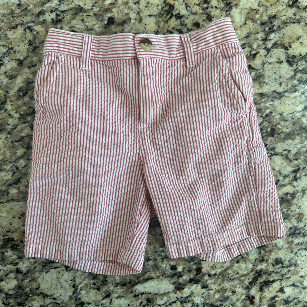 Janie and Jack Red Striped Kids Shorts